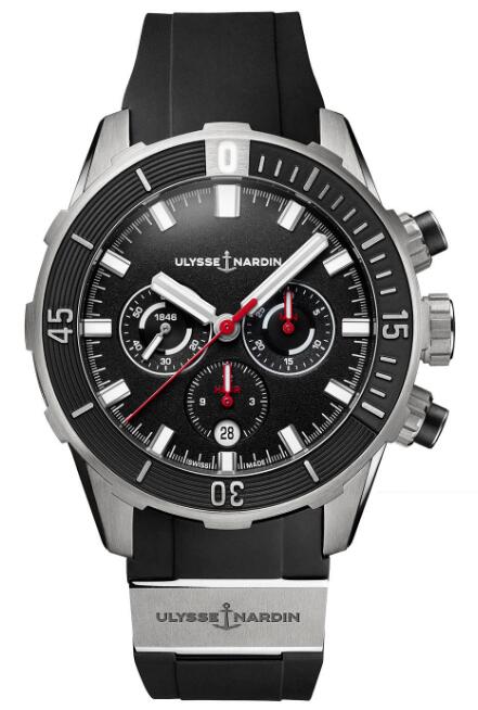 Review Best Ulysse Nardin Diver Chronograph 1503-170-3/92 watches sale